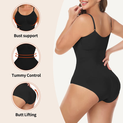 Shapewear Bodysuit for Women Tummy Control Body Shaper Seamless Body Suit Sleeveless Going Out Tops
