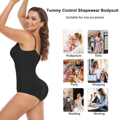 Shapewear Bodysuit for Women Tummy Control Body Shaper Seamless Body Suit Sleeveless Going Out Tops