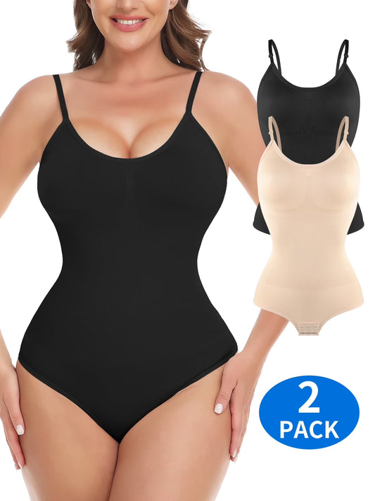 Shapewear Bodysuit for Women Tummy Control Body Shaper Seamless Body Suit Sleeveless Going Out Tops